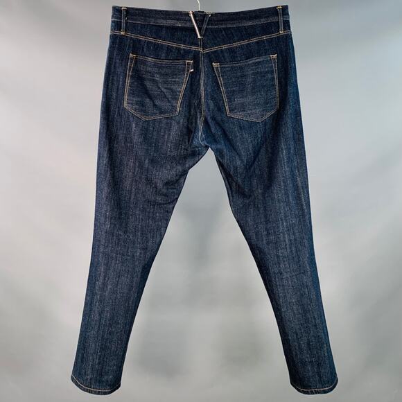3 X 1 Size 36 Blue Indigo Cotton Selvedge Twill Contrast Stitch Button Fly Jeans - Picture 2 of 8